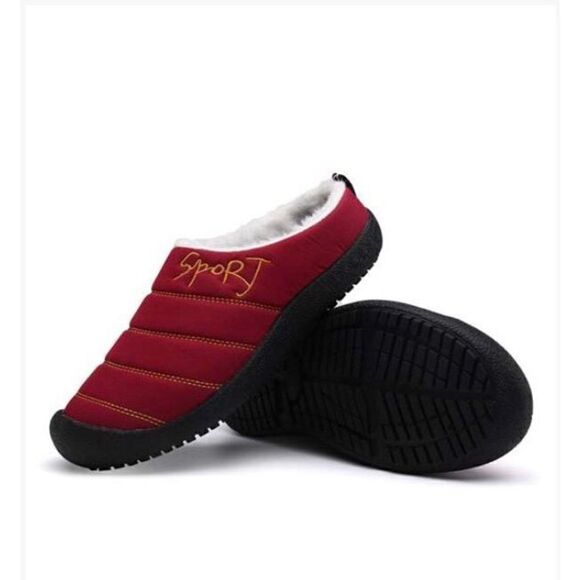 CEVILLE - L Sz 7.5 (38) Red Quilted Nylon Slippers. EVA Sole & Fleece Lining NWT - Picture 13 of 16